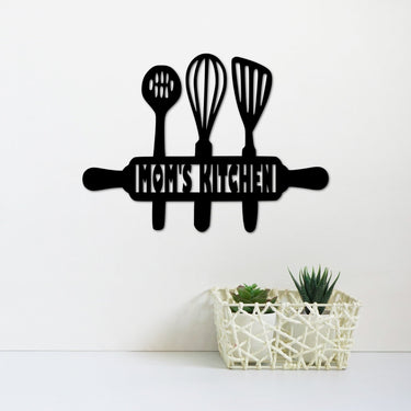 Mom's Kitchen Metal Wall Art | Metal Kitchen Decor | Mother's Day Gift for Mom or Wife | Personalized Kitchen Decor | Dining Room Sign